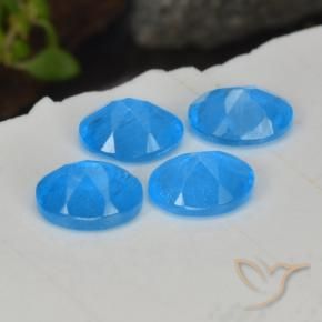 Gemme di Apatite Blu intenso naturale da 1.48 ct, Ovale, VS-SI