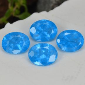 Apatite naturale blu da 1,40 ct, taglio ovale, VS-SI