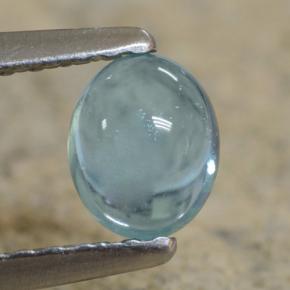 Apatite naturale blu da 0,51 ct, taglio ovale, trasparente