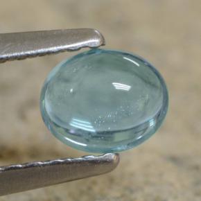Apatite naturale blu da 0,51 ct, taglio ovale, trasparente