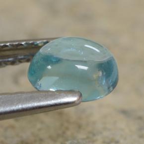 Apatite naturale blu da 0,51 ct, taglio ovale, trasparente
