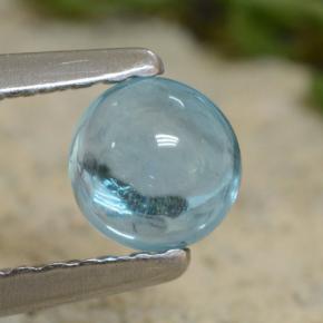 Apatite naturale blu da 0,47 ct, taglio rotondo, trasparente