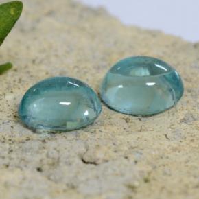 Apatite naturale bambina blu da 0,84 ct, taglio ovale, trasparente