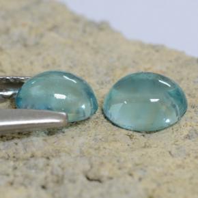 Apatite naturale bambina blu da 0,84 ct, taglio ovale, trasparente