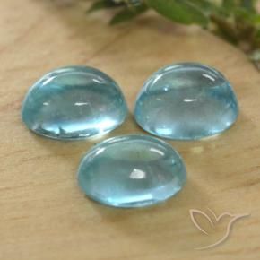Gemme di Apatite Blu Olimpico naturale da 1.37 ct, Ovale, Trasparente