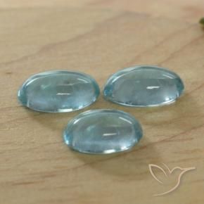 Gemme di Apatite Blu verdastro brillante naturale da 1.25 ct, Ovale, Trasparente