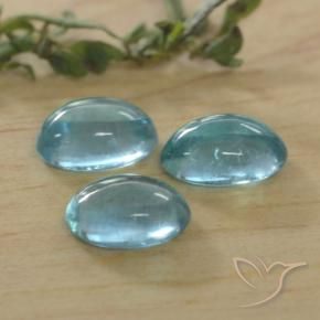 Gemme di Apatite Blu verdastro brillante naturale da 1.43 ct, Ovale, Trasparente