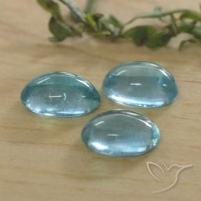 Gemme di Apatite Blu verdastro brillante naturale da 1.43 ct, Ovale, Trasparente