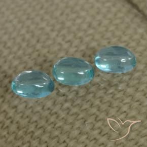 Gemme di Apatite Blu acqua naturale da 0.92 ct, Ovale, Trasparente