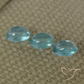 Gemme di Apatite Blu acqua naturale da 0.92 ct, Ovale, Trasparente