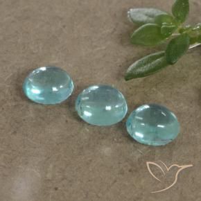 Gemme di Apatite Tono blu elettrico naturale da 1.10 ct, Ovale, Trasparente