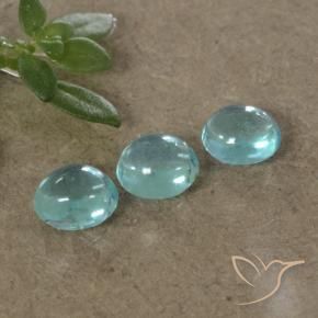 Gemme di Apatite Tono blu elettrico naturale da 1.10 ct, Ovale, Trasparente
