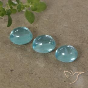 Gemme di Apatite Blu Olimpico naturale da 1.26 ct, Ovale, Trasparente