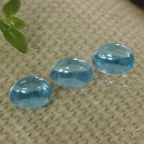 1.32ctw Naturale Medio-Azzurro Verde Apatite, Ovale, Trasparente