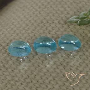 Gemme di Apatite Blu naturale da 1.02 ct, Ovale, Trasparente