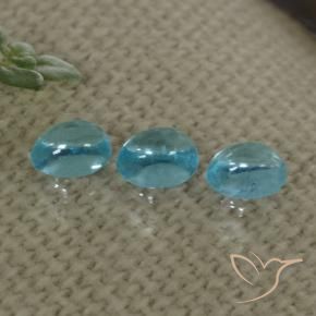 Gemme di Apatite Blu naturale da 1.02 ct, Ovale, Trasparente