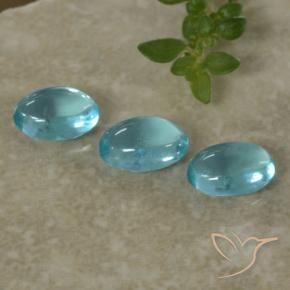 Apatite naturale blu da 1,32 ct, taglio ovale, trasparente