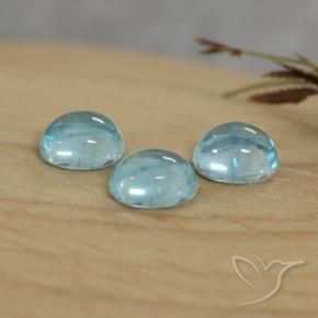 Gemme di Apatite Azzurro naturale da 1.33 ct, Ovale, Trasparente