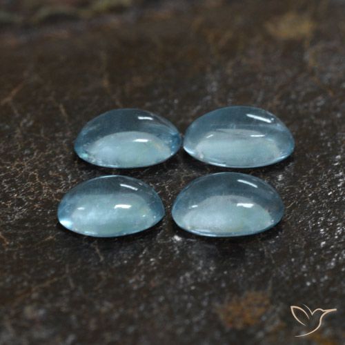 1.10ctw Naturale Azzurro Apatite, Ovale, Trasparente