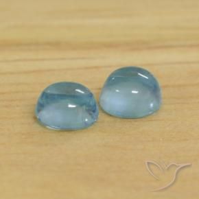 Gemme di Apatite Bambina blu naturale da 0.81 ct, Rotondo, Trasparente