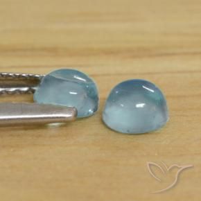Gemme di Apatite Bambina blu naturale da 0.81 ct, Rotondo, Trasparente