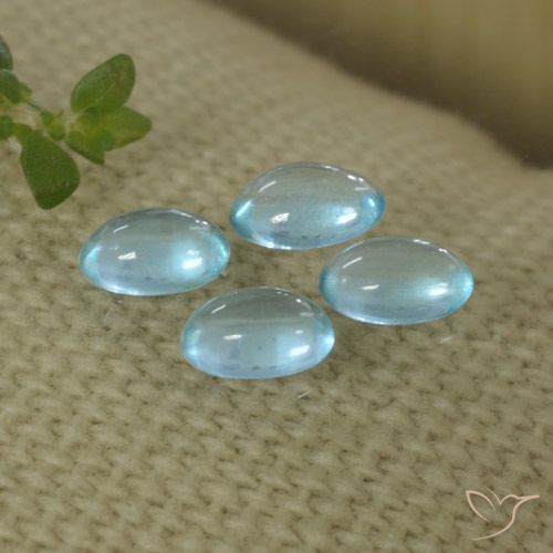1.22ctw Naturale Azzurro Apatite, Ovale, Trasparente