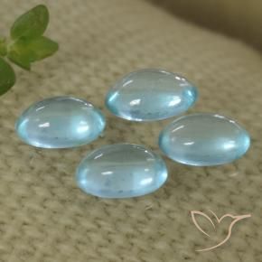 Gemme di Apatite Azzurro naturale da 1.22 ct, Ovale, Trasparente