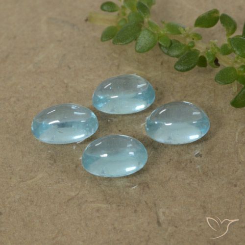 1.37ctw Naturale Blu verdastro chiaro Apatite, Ovale, Trasparente