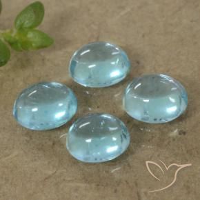 Gemme di Apatite Azzurro naturale da 1.50 ct, Ovale, Trasparente