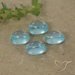 Gemme di Apatite Blu verdastro chiaro naturale da 1.59 ct, Ovale, Trasparente
