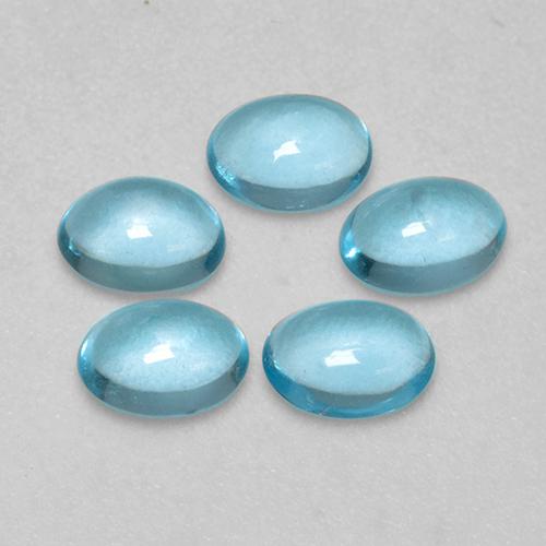 Gemme di Apatite Verde bluastro chiaro naturale da 1.90 ct, Ovale, Trasparente