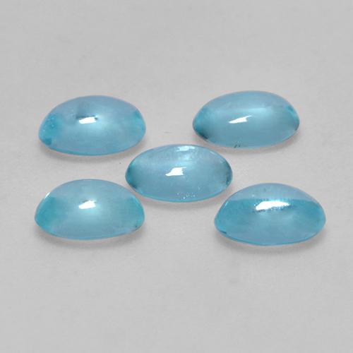 Gemme di Apatite Verde bluastro chiaro naturale da 1.90 ct, Ovale, Trasparente