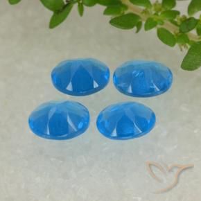 Gemme di Apatite Blu intenso naturale da 1.34 ct, Ovale, VS-SI