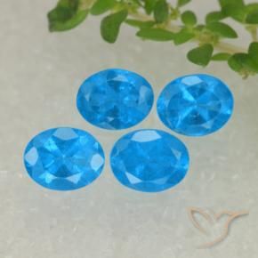 Gemme di Apatite Azzurro profondo naturale da 1.57 ct, Ovale, VS-SI