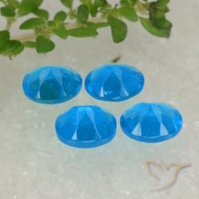 Gemme di Apatite Azzurro profondo naturale da 1.57 ct, Ovale, VS-SI