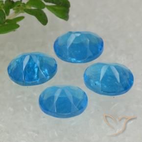 Gemme di Apatite Blu intenso naturale da 1.57 ct, Ovale, VS-SI