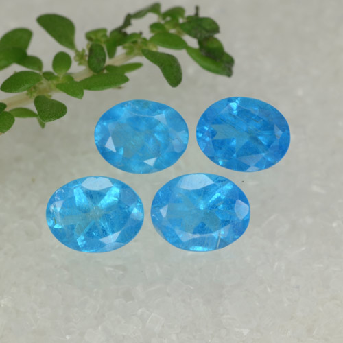 Gemme di Apatite Blu naturale da 1.43 ct, Taglio ovale, VS-SI