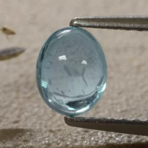 Apatite naturale blu da 0,94 ct, taglio ovale, trasparente