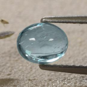 Apatite naturale blu da 0,94 ct, taglio ovale, trasparente