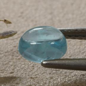 Apatite naturale blu da 0,94 ct, taglio ovale, trasparente