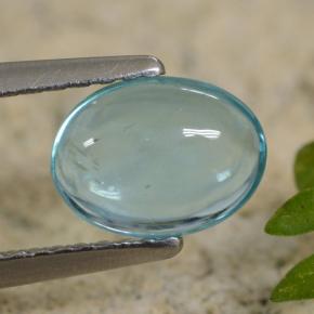 Apatite naturale blu da 1,07 ct, taglio ovale, trasparente