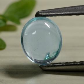 Apatite naturale blu da 0,58 ct, taglio ovale, trasparente