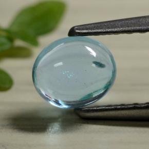Apatite naturale blu da 0,58 ct, taglio ovale, trasparente