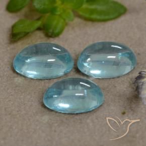 Gemme di Apatite Bambina blu naturale da 1.50 ct, Ovale, Trasparente