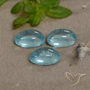 Gemme di Apatite Bambina blu naturale da 1.50 ct, Ovale, Trasparente
