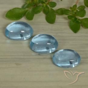 Gemme di Apatite Azzurro naturale da 1.54 ct, Ovale, Trasparente