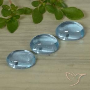 Gemme di Apatite Azzurro naturale da 1.54 ct, Ovale, Trasparente