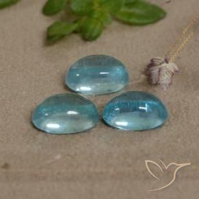 Gemme di Apatite Blu naturale da 1.75 ct, Ovale, Trasparente