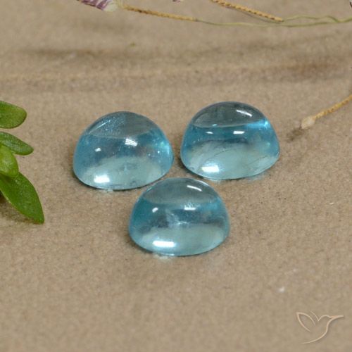 1.78ctw Naturale Blu medio Apatite, Ovale, Trasparente
