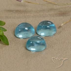 Gemme di Apatite Blu medio naturale da 1.78 ct, Ovale, Trasparente